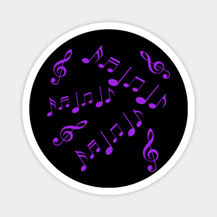 Purple Musical Notes Magnet